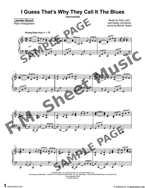 I guess that s why they call it the blues intermediate piano by elton